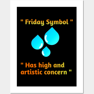 Friday symbol and a positive meaning. Posters and Art